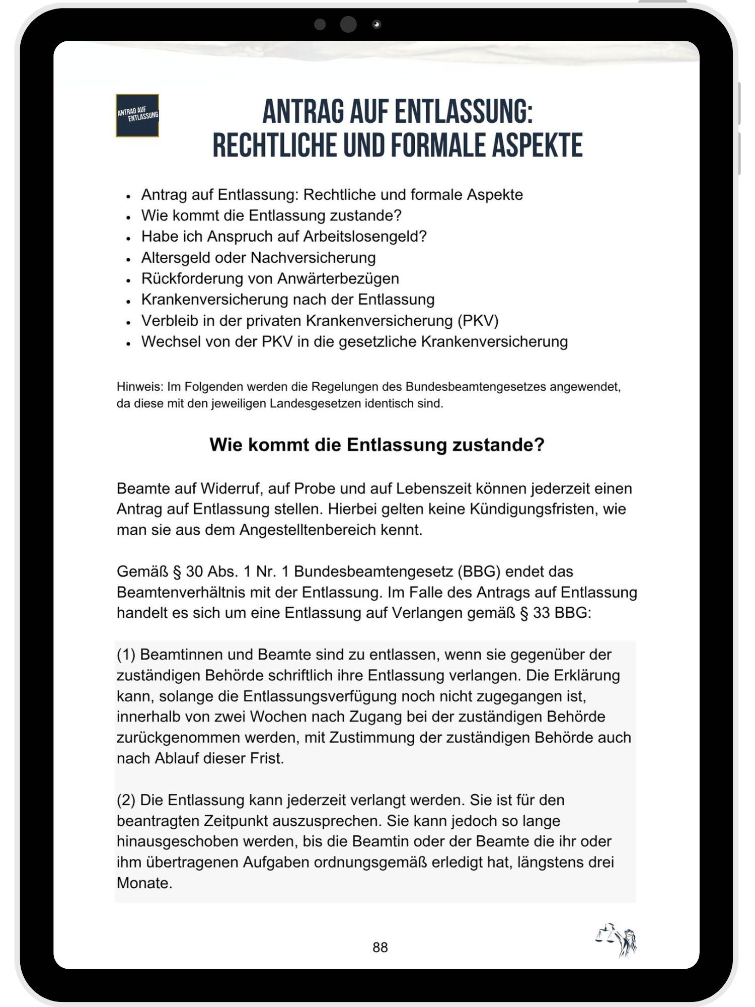 Leseprobe Ratgeber & Leitfaden für Beamte zum Thema Antrag auf Entlassung - Seite 14