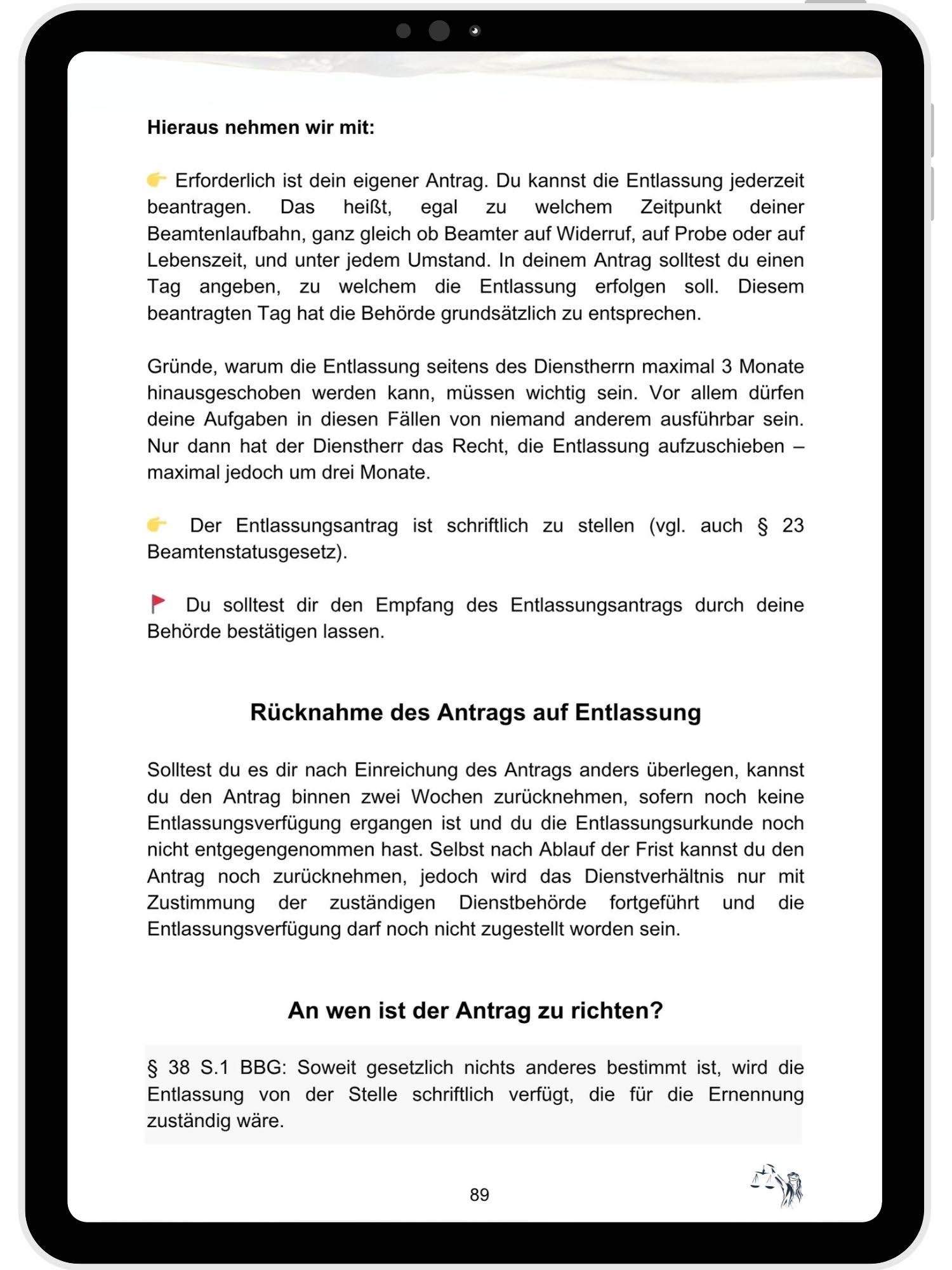 Leseprobe Ratgeber & Leitfaden für Beamte zum Thema Antrag auf Entlassung - Seite 15