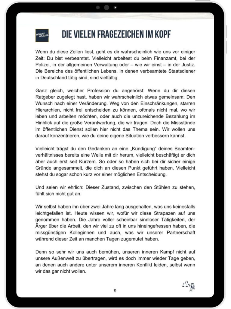 Leseprobe Ratgeber & Leitfaden für Beamte zum Thema Antrag auf Entlassung - Seite 6