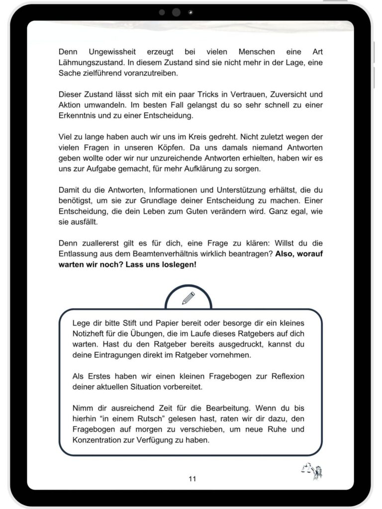 Leseprobe Ratgeber & Leitfaden für Beamte zum Thema Antrag auf Entlassung - Seite 8
