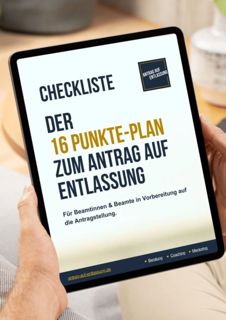 Die Checkliste zum Antrag auf Entlassung für Beamte: 16-Punkte-Plan für die Einreichung