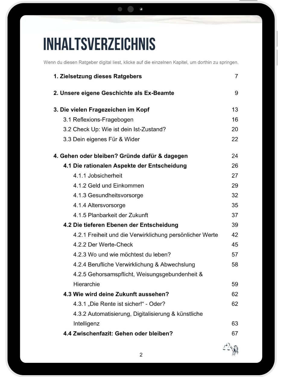 Leseprobe Ratgeber & Leitfaden für Beamte zum Thema Antrag auf Entlassung - Seite 2