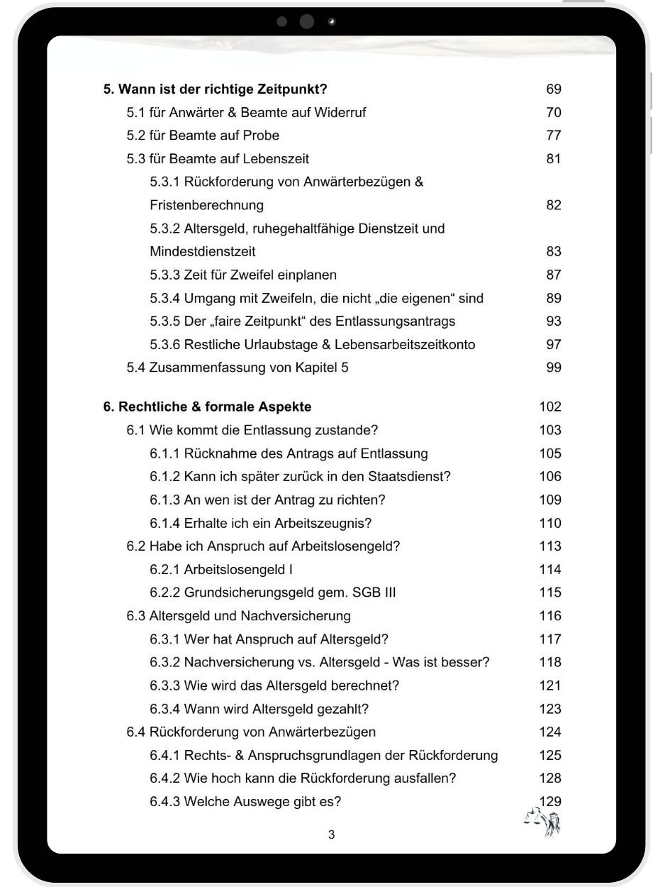 Leseprobe Ratgeber & Leitfaden für Beamte zum Thema Antrag auf Entlassung - Seite 3