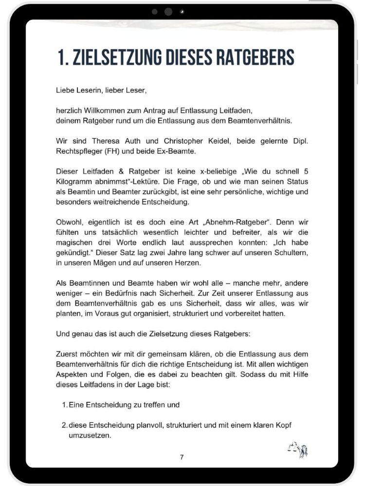 Leseprobe Ratgeber & Leitfaden für Beamte zum Thema Antrag auf Entlassung - Seite 7